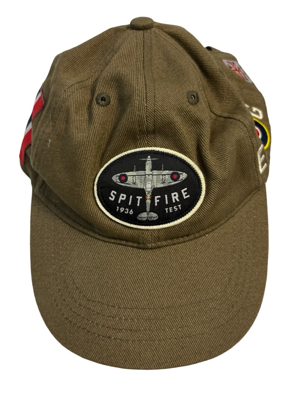 Red Canoe Supermarine Spitfire in Khaki Baseball Cap Trucker Hat Velcro Back